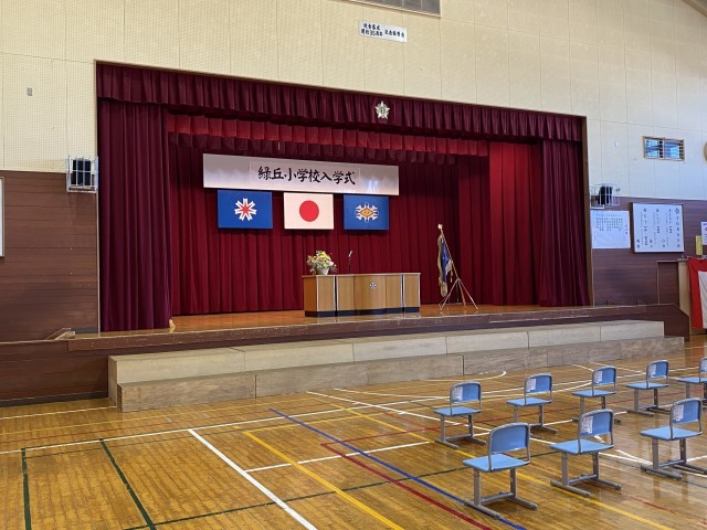 入学式の会場の様子