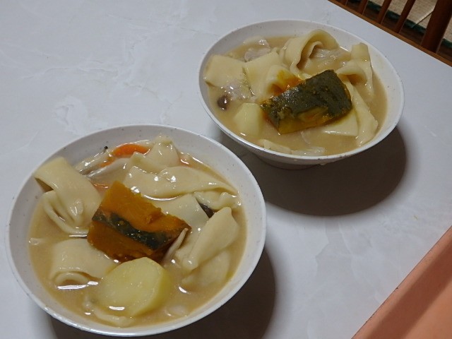 ほうとうをおいしくいただきました