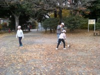 班ごとに清掃場所を決めて掃除します