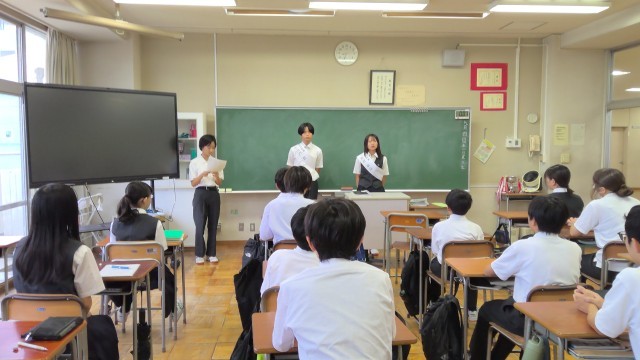 朝学活での選挙活動