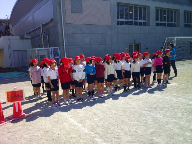 女子のスタート前