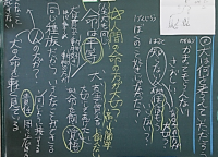 授業中の黒板